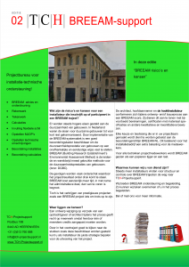 Nieuwbrief editie 02. TCH-BREEAM support